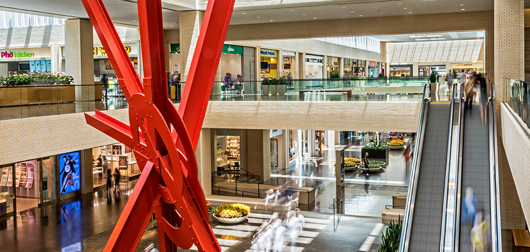 Mark di Suvero, Ad Astra – Located at NorthPark Center in Dallas, Texas. NorthPark, one of the largest shopping malls in the U.S., opened in 1965