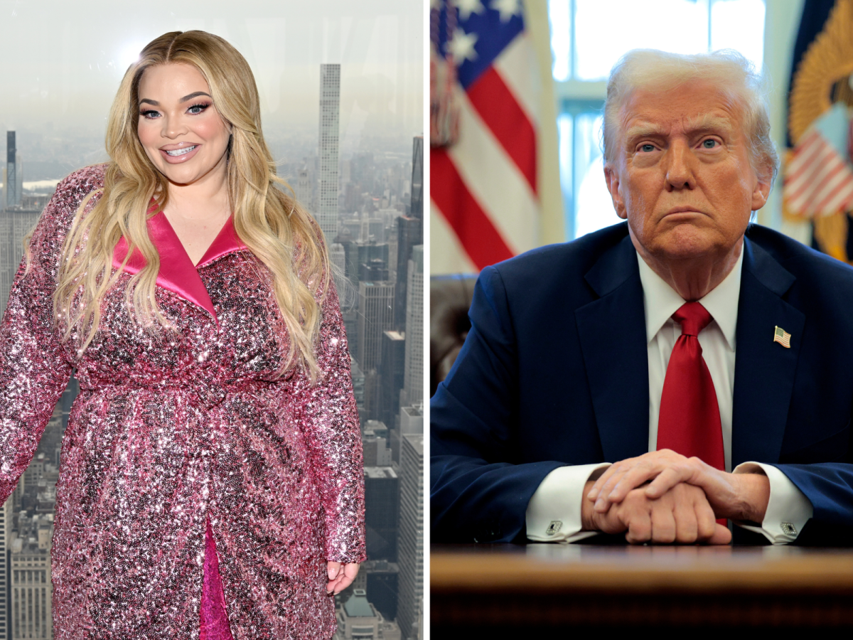 Left image: Trisha Paytas 
Right Image: Donald Trump