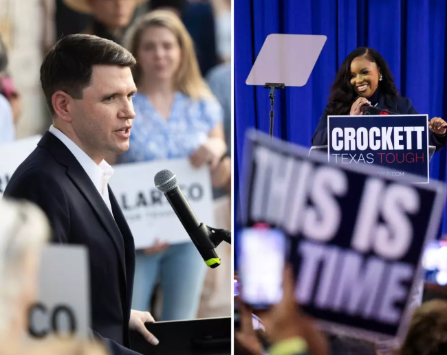 Crockett and Talarico on the campaign trail.